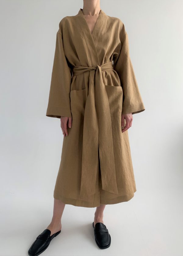 халат с рукавами кимоно