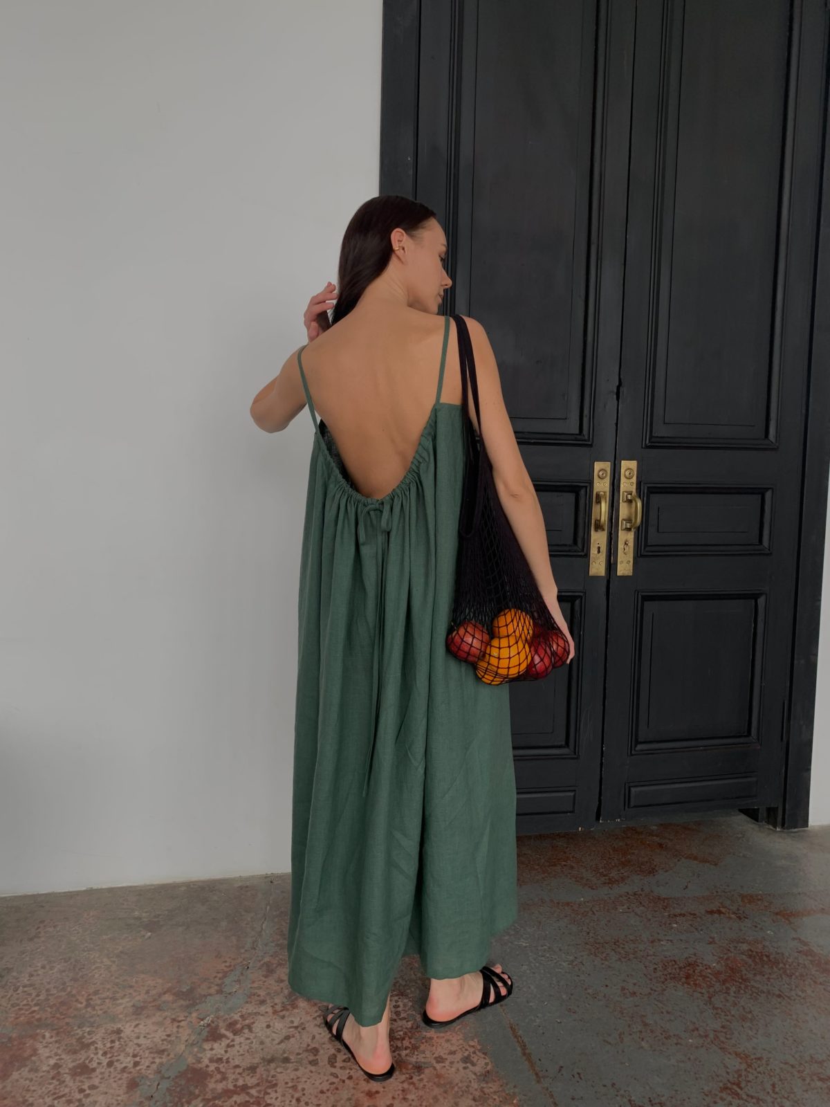 платье из льна в стиле бохо