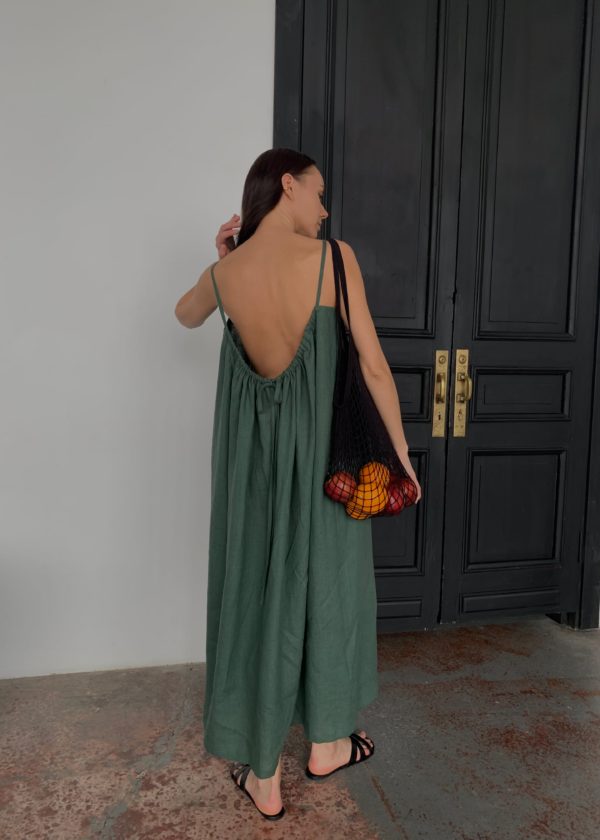 платье из льна в стиле бохо