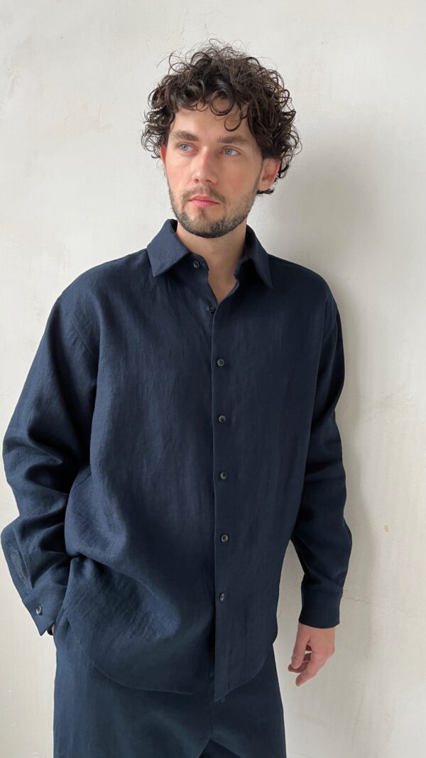 рубашка из льна мужская