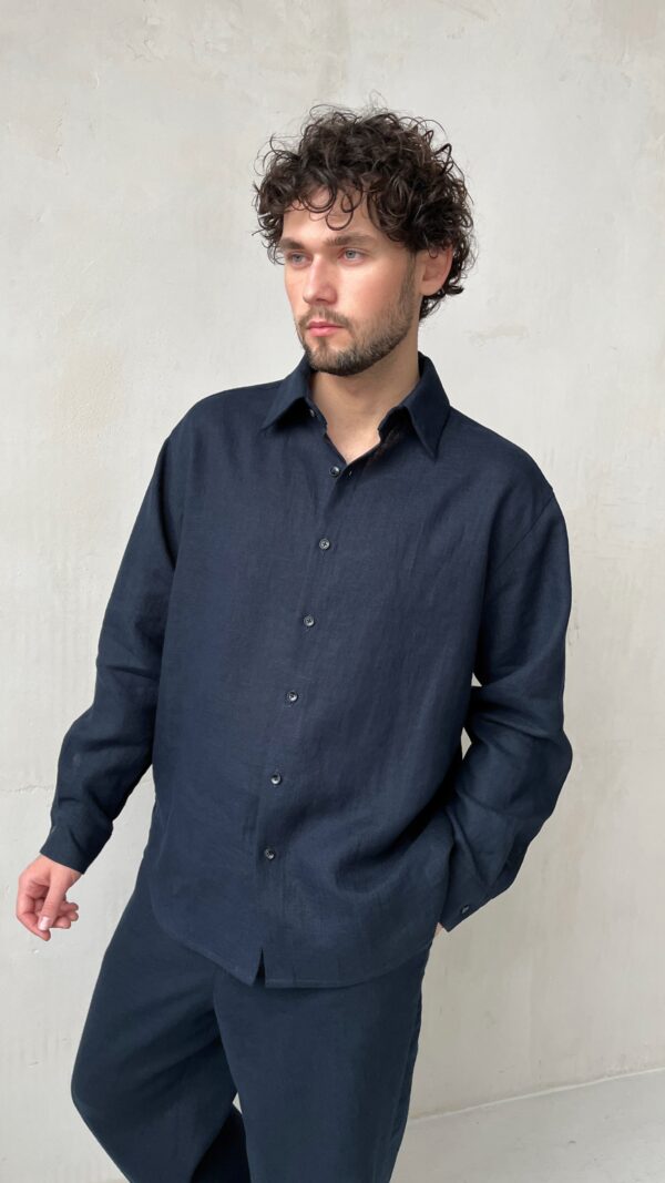 рубашка из льна мужская