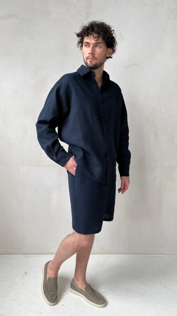 льняные шорты бермуды