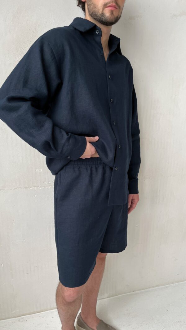 льняные шорты бермуды