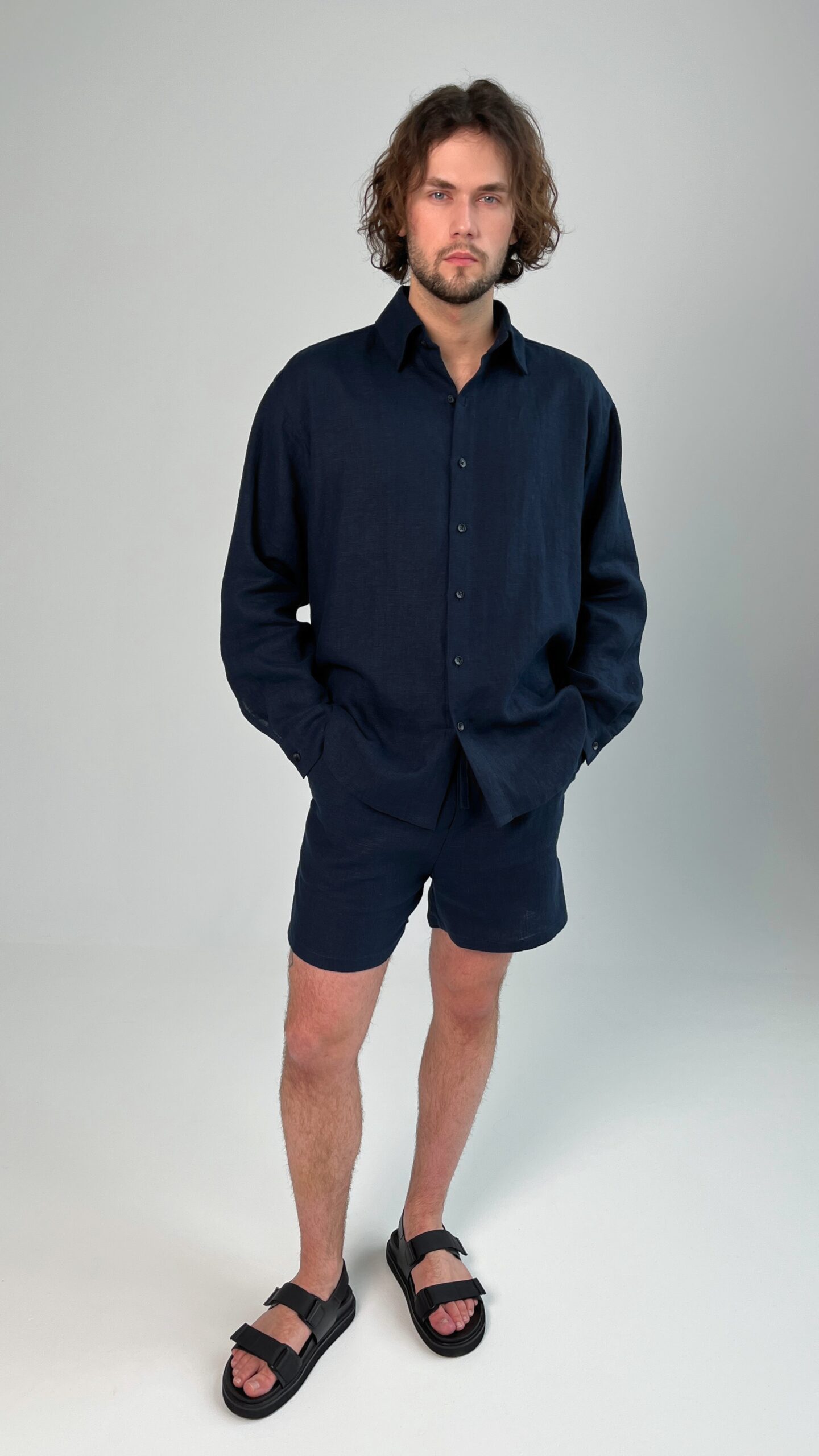 шорты мужские летние льняные