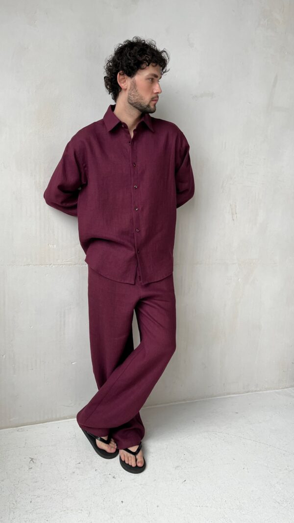 Брюки мужские летние лен