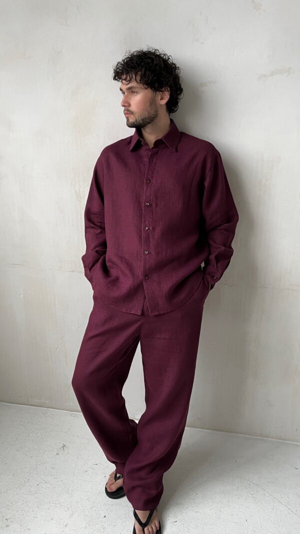 Брюки мужские летние лен