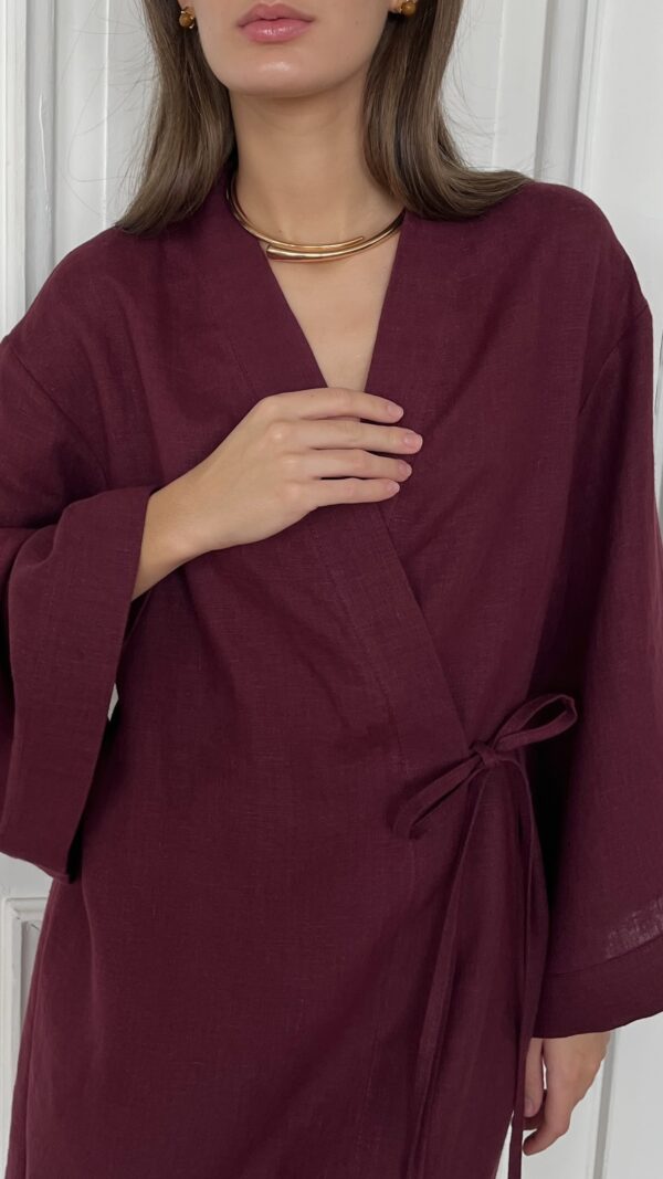 Платье-кимоно на завязках