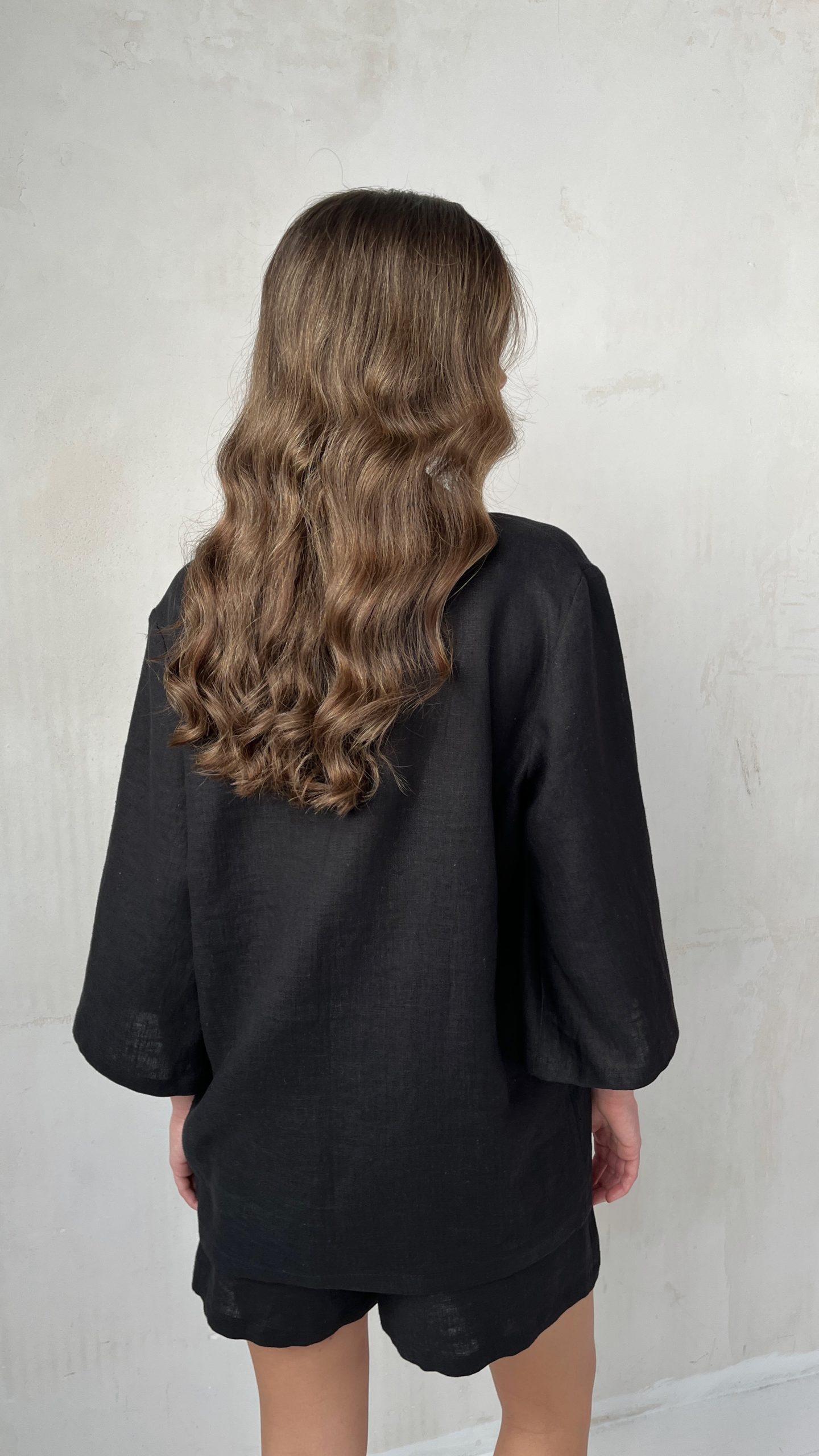 Рубашка с коротким рукавом из льна